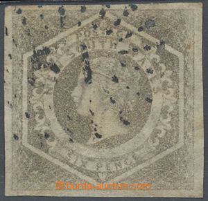 127754 - 1854 Mi.17, Královna Viktorie s diadémem, hodnota 6P šedo