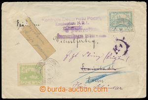 127880 - 1919 letter to Poland, II. postal rate, with Pof.3 + 8 (dirt