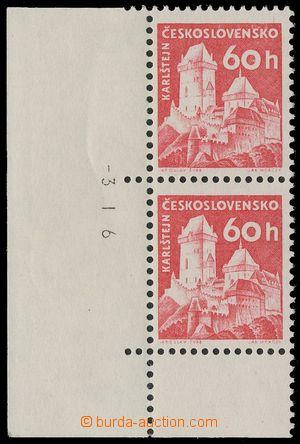 128188 - 1960 Pof.1106xb, Karlštejn (castle), vertical corner Pr, da