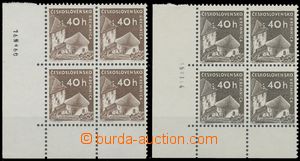 128198 - 1960 Pof.1106, Kremnica, 2x lower corner blok of 4, 1x light