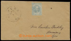 128204 - 1862 dopis vyfr. zn. Mi.2, Jefferson 10C modrá, nahoře hor