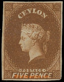 128214 - 1857 Mi.5y; SG.5, Queen Victoria 5P brown, very wide margins