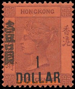 128216 - 1891 Mi.50, přetisk 1 DOLLAR na známce Královna Viktorie 
