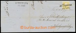 128324 - 1859 skládaný přebal dopisu, vyfr. zn. Mi.10, DR TROPPARO