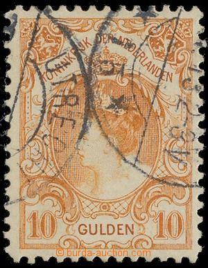 128409 - 1905 Mi.66A, Královna Wilhelmina 10G tmavě oranžová, kon