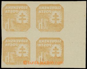 128426 - 1939 Alb.NV10, Newspaper stamps 2h, block of four with L mar