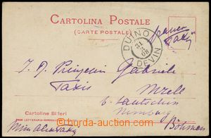 128527 - 1908 NOBILIARY CORRESPONDENCE / THURN-TAXIS  postcard to Boh