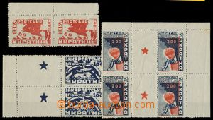 128626 - 1945 Mi.78-80A, kompletní série, krajová 2-páska, svisl