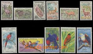 128753 - 1960 Mi.233-238, Mammals, 239-243, Birds, c.v.. 62€