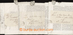 128850 - 1881 comp. 3 pcs of mailing with franking Mi.43, post. exped