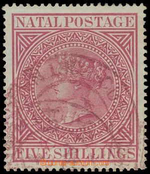 128873 - 1874 Mi.32a, Královna Viktorie 5Sh růžová, zoubkování 