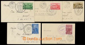 128884 - 1938 comp. 5 pcs of small-sized letters with special postmar