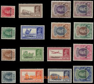 128900 - 1938-41 Mi.20-35; SG.20-37, přetisk BAHRAIN na známkách I