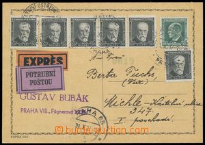 128929 - 1937 Ex-lístek dofr. zn. Pof.314, Beneš, a 324 6x, Masaryk