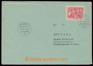 128999 - 1948 CURIOSITIES  letter with Pofis. 493, 2x CDS ZLÍN 1/ 31