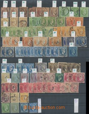 129093 - 1861-1880 selection of 120 pcs of stamps issue Big Head of H