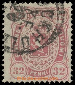 129126 - 1875 Mi.11, Znak 32P karmínově červená, zoubkování 14 