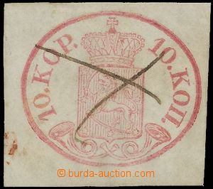 129147 - 1856 Mi.2x, Znak 10K karmínová, obyčejný papír, znehodn