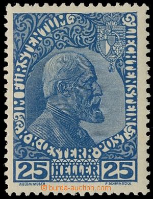 129150 - 1912 Mi.3ya, Kníže Johann II., tmavě kobaltová barva, ob