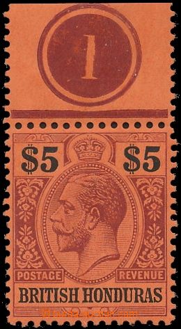 129154 - 1913 Mi.75; SG.110, George V. $5, highest value, superb marg