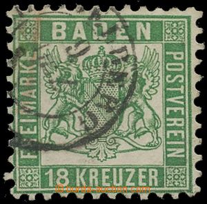 129159 - 1862 Mi.21a, Coat of arms 18Kr green, exceedingly nice shade