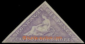 129171 - 1863 Mi.3II; SG.20, Trojúhelník 6P fialová, bezvadný kus