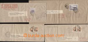 129190 - 1951-52 sestava 4ks dopisů do ČSR, podlouhlý tvar obálek