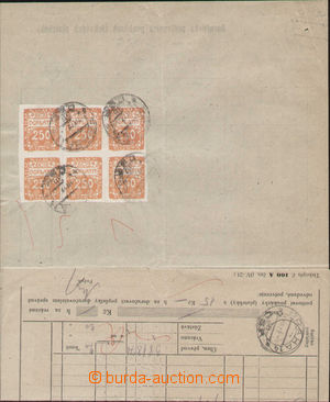 129198 - 1922 Doručovka poštovních poukázek (Tisk.160A),  formát