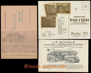 129237 - 192? CZECHOSLOVAKIA 1918-39  3x advertising PC, YMCA Znojmo,