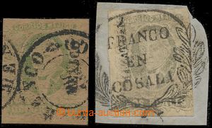 129265 - 1856-1861 Mi.3I, 12I, Hidalgo 2R, přetisk MAZATLAN, na výs