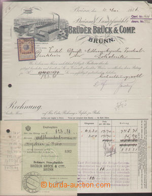 129318 - 1916 Maxa B24, invoice f. Brüder Brück & Comp., Brno, with