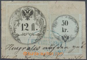 129336 - 1859 AUSTRIA  cut square from head of document with revenues
