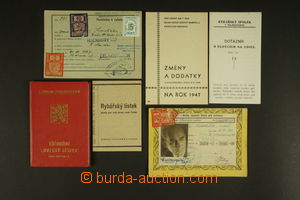 129414 - 1946-50 [SBÍRKY]  sestava 6ks rybářských a honebních l