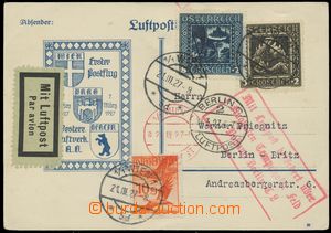 129471 - 1927 air-mail card sent by first flight community Luft Hansa