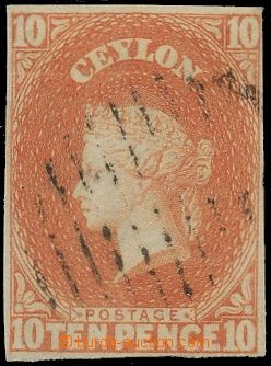 129519 - 1857 Mi.9; SG.9, Královna Viktorie 10P oranžová, bezvadn