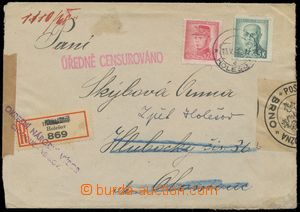 129579 - 1946 POŠTOVNÍ ÚLOŽNA  R-dopis, pošta německých přís