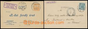 129585 - 1903-08 postcard and PC with postal agency pmk MYSLIBOŘ (Ge