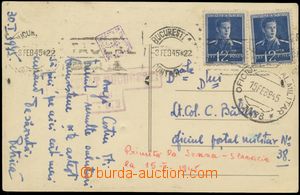 129591 - 1945 RUMUNSKO  pohlednice zaslaná rumunskou PP na vojáka b