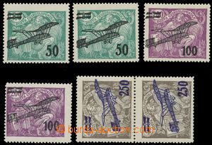 129607 -  Pof.L4-L6, II. provisional air mail stmp., 2 complete set, 