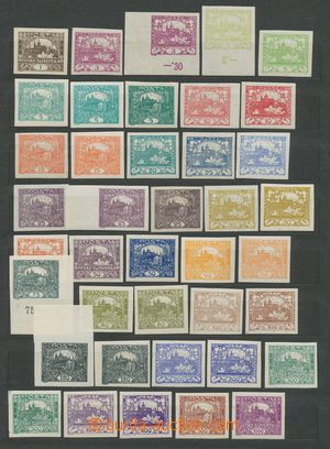 129614 -  Pof.1-26, selection of 40 pcs of stamps Hradčany, imperfor