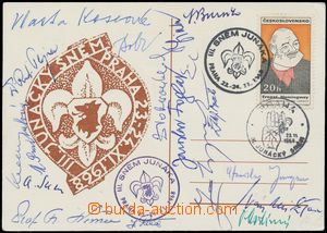 129645 - 1968 SCOUTING  PC issued to/at III. congress Scout, signatur