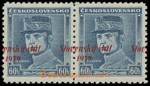 129677 - 1939 Alb.11VPP, Štefánik 60h modrá, vodorovná 2-páska s