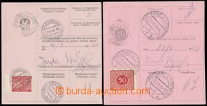129702 - 1939-40 dvě šekové poukázky Poštovní spořitelny, z to