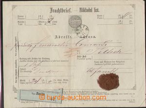 129944 - 1872 RAKOUSKO-UHERSKO  nákladní list s vtištěným kolkem