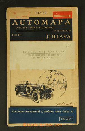 129997 - 1940 ČaM  Komůrkova automapa, list 11 - Jihlava, dobrý st