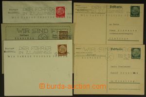 130007 - 1938 SLAVONICE (Zlabings) - comp. 5 pcs of entires with prom