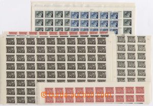 130012 - 1945 Pof.363-371, Bratislava-issue, selection of blocks and 