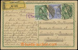 130062 - 1915 Mi.P216, PC Franz Joseph 5h issue 1908 sent as Reg to B