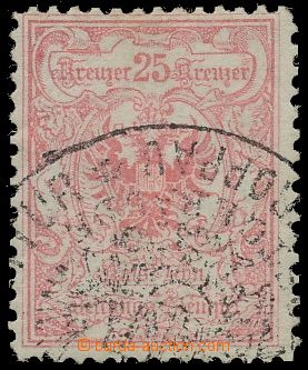 130108 - 1890 NEWSPAPER FISCAL STAMPS  Mi.9, 25 Kreuzer, perf 12½