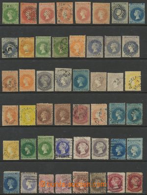 130177 - 1855-1907 [SBÍRKY]  partie známek na 4 zásobníkových li